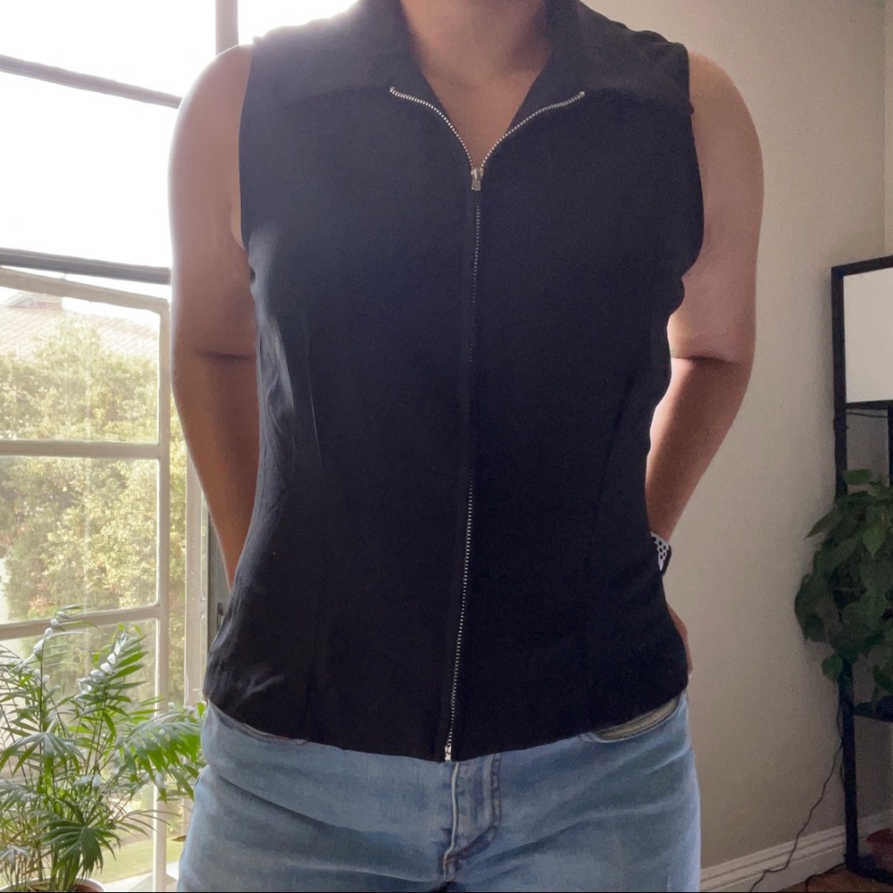 Vintage zipper front vest